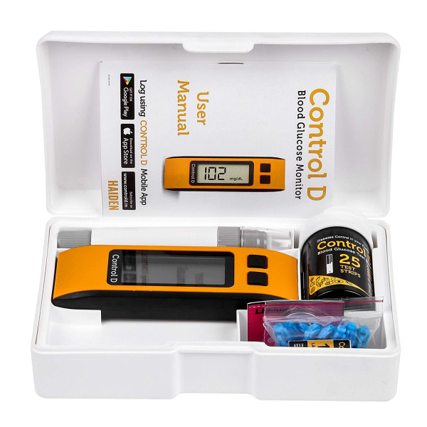 Haiden Glucometer kit with 25 test strips